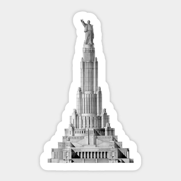 Palace of the Soviets Sticker by Dystopianpalace